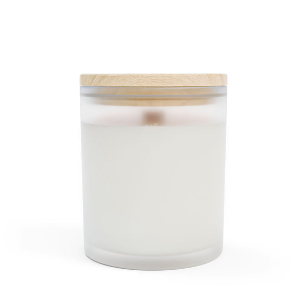 Burning LOVE in red - Frosted Glass Candle — 11oz Scented Candle