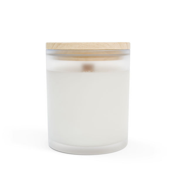 Burning LOVE in green - Frosted Glass Candle — 11oz Scented Candle