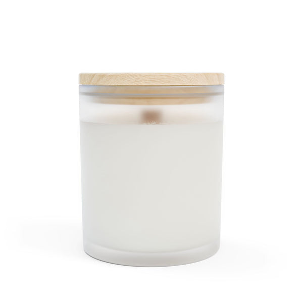 Burning LOVE in yellow - Frosted Glass Candle — 11oz Scented Candle